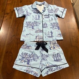 Katie Kime New Orleans Nola Toile Matching Pajama Short Set Sz XXS